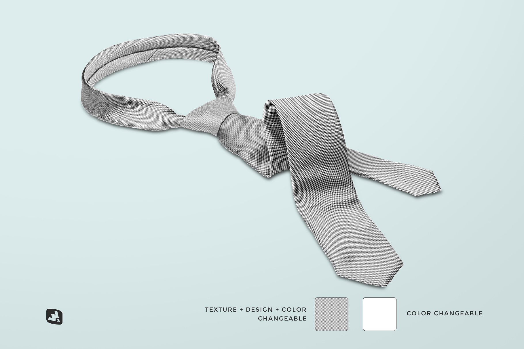 editability of the men's formal tie mockup