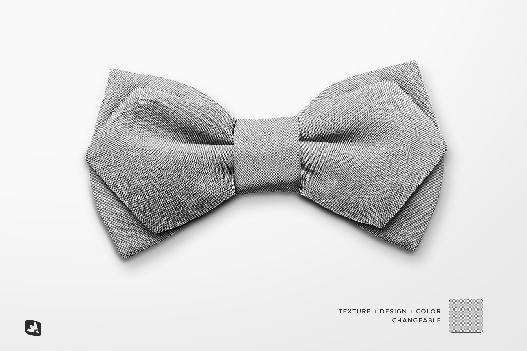 editability of the two-ply bow tie mockup