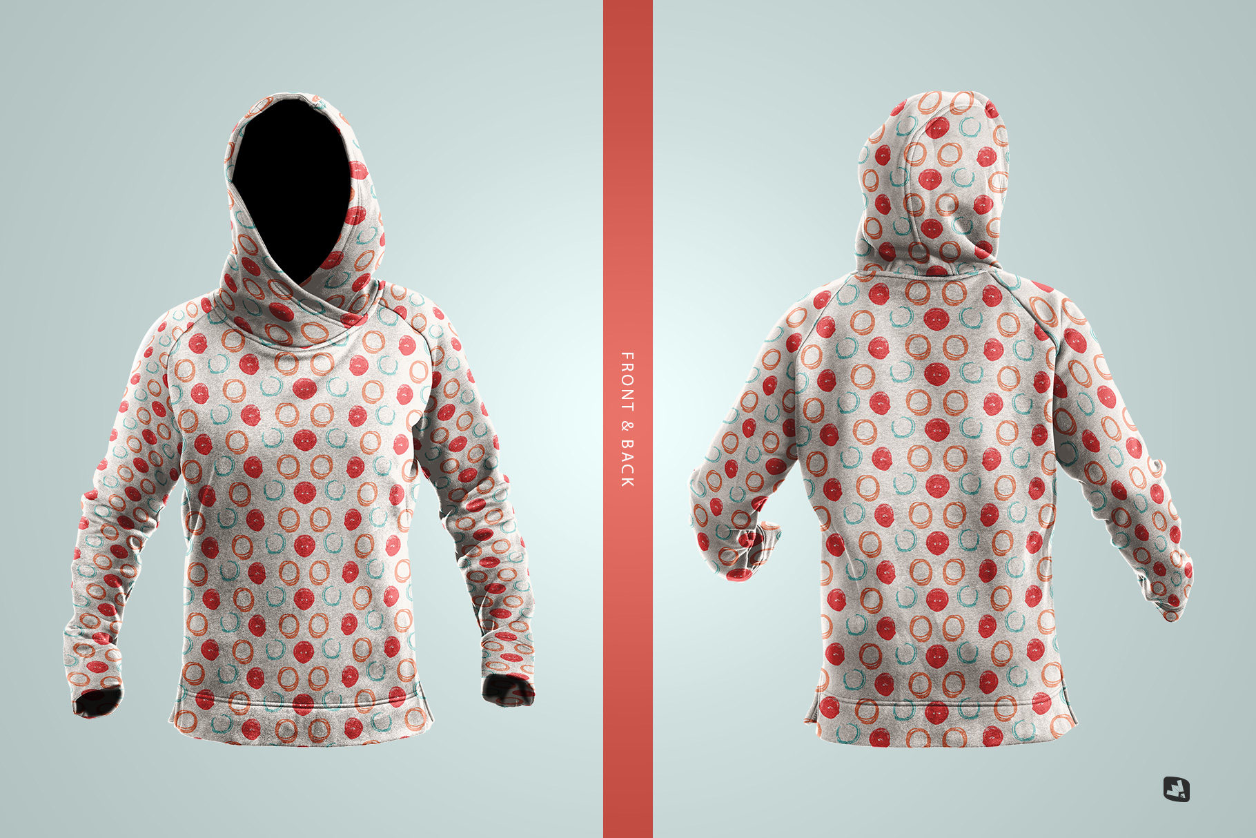 inside the files of the female wrapped hoodie set mockup