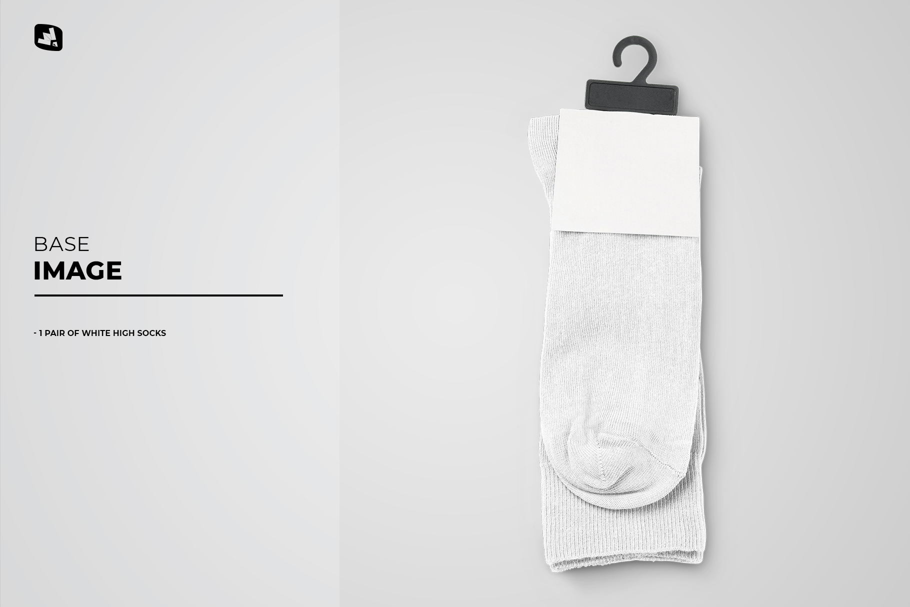 base image of the kids high socks mockup