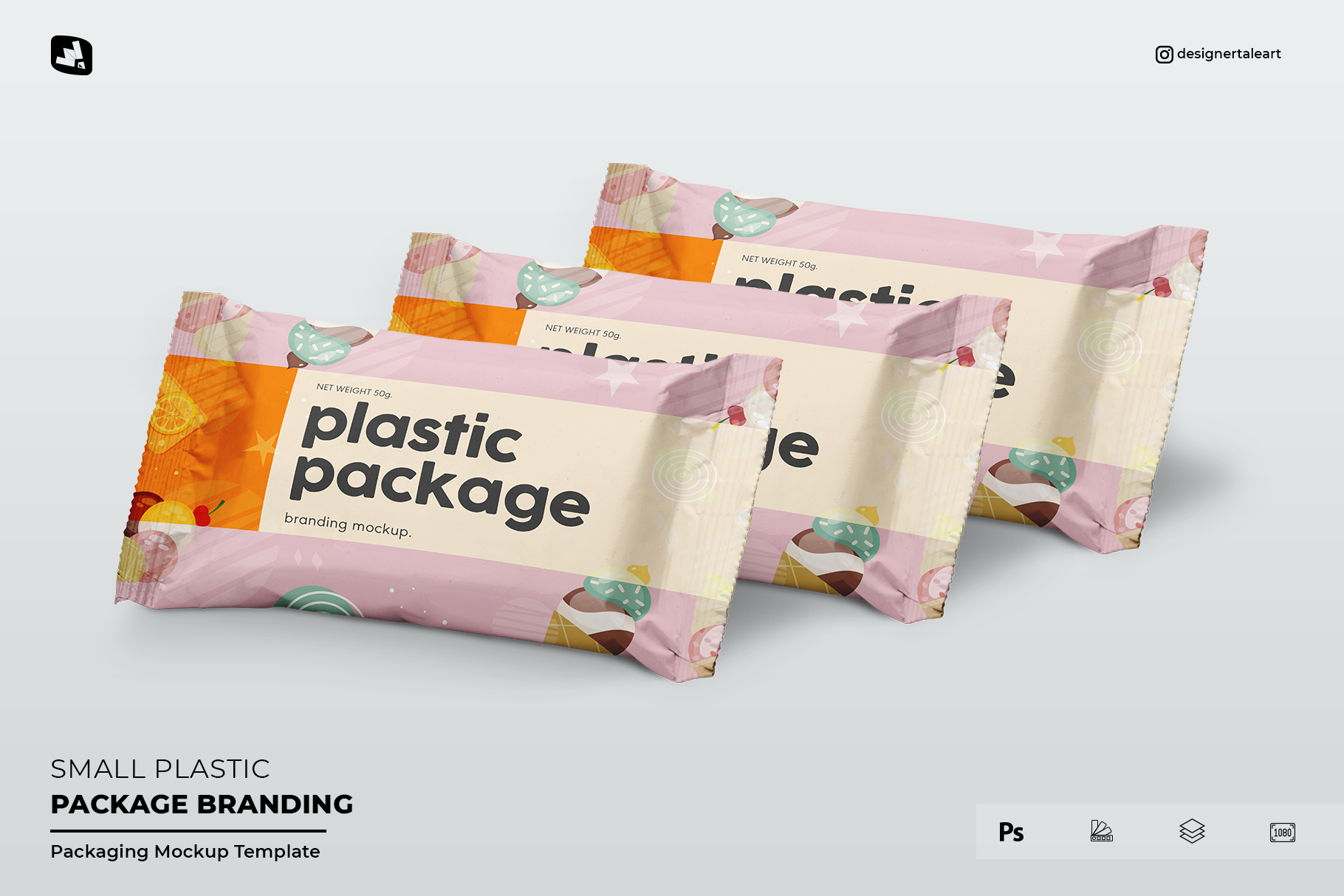 plastic package branding mockup