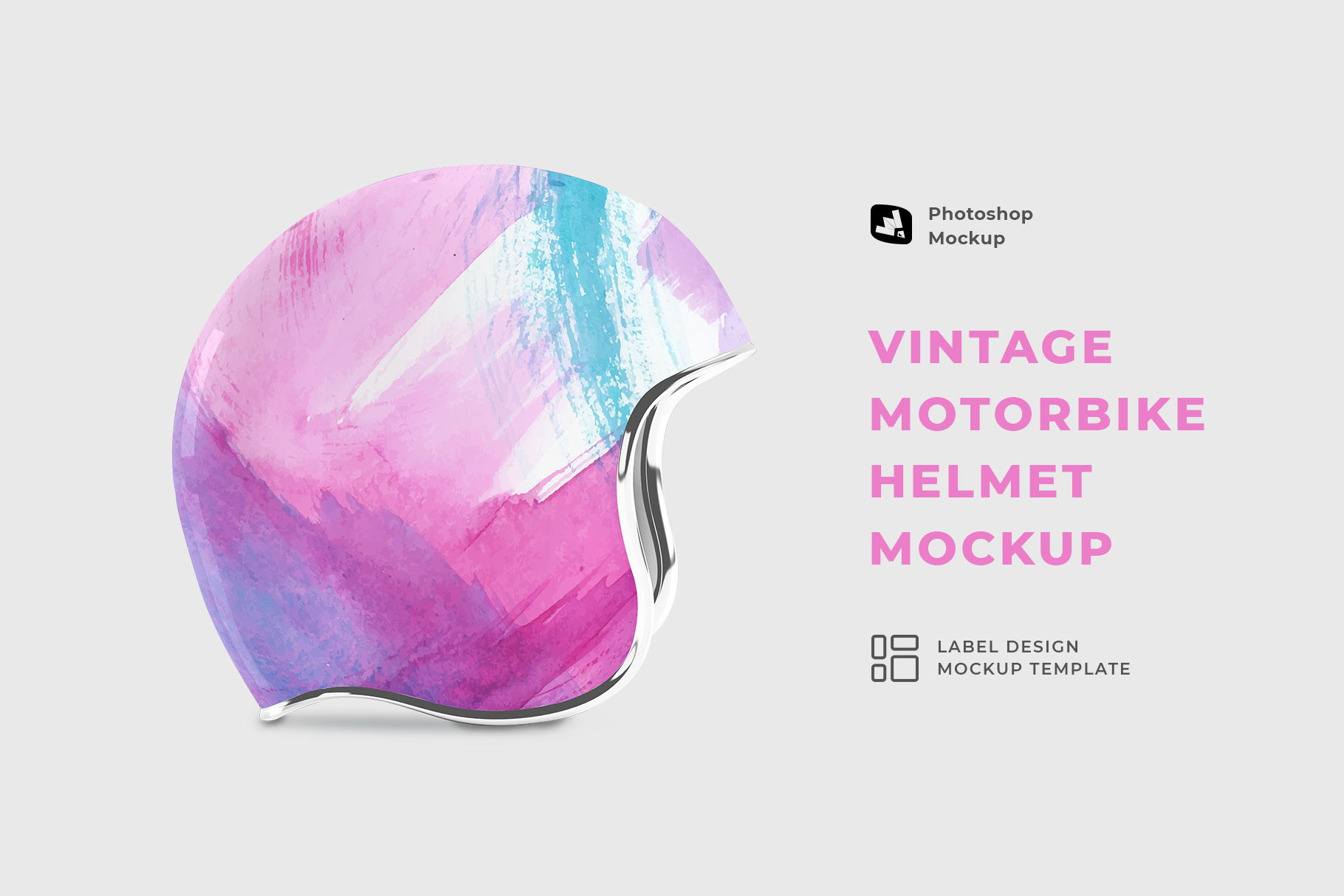 vintage motorbike helmet mockup