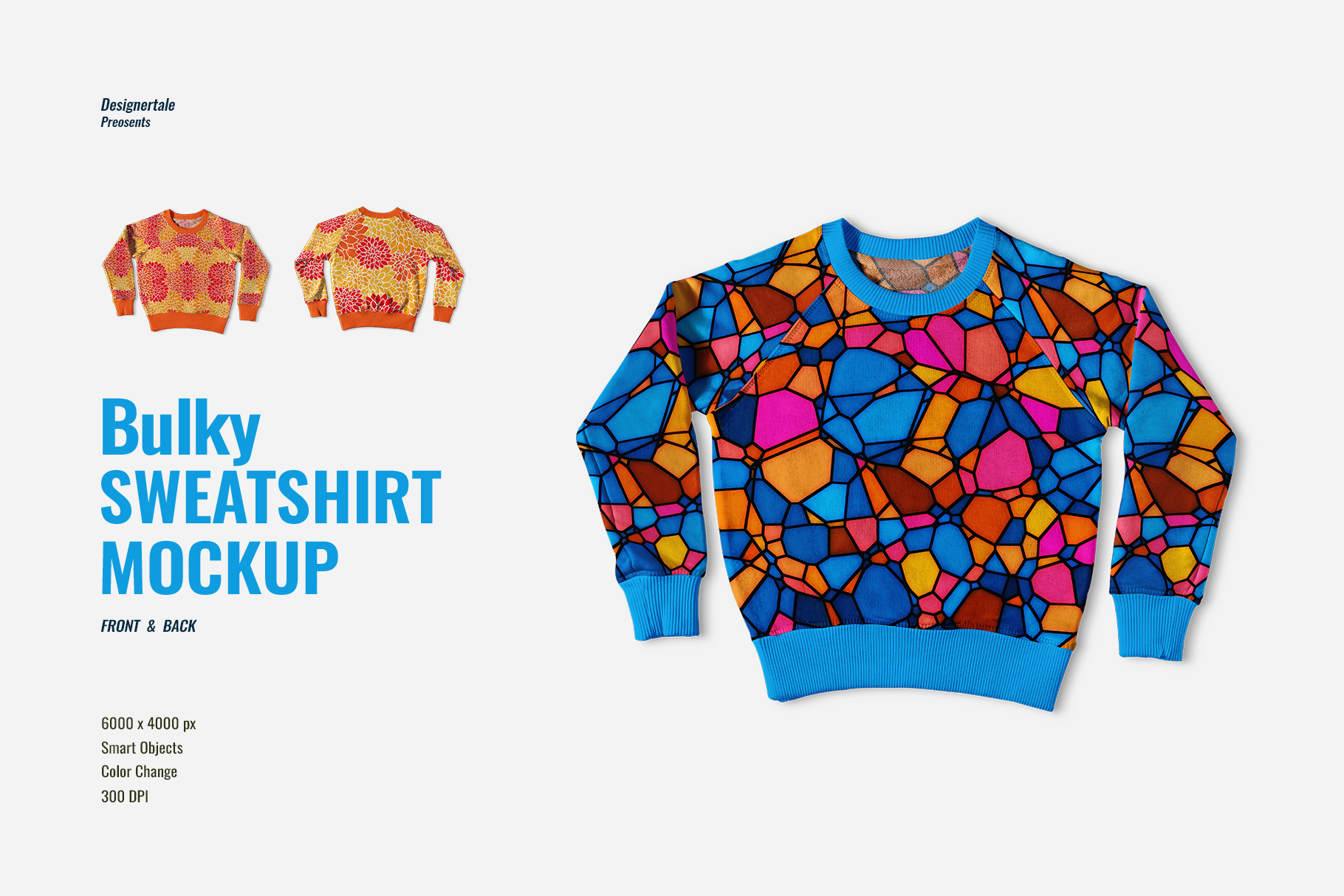 flat lay bulky sweatshirt mockup