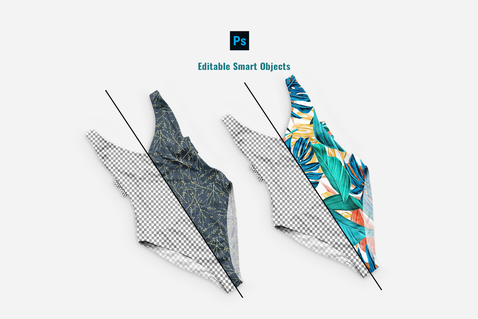 top-view-female-beachwear-mockup-preview-2 editable smartobjects of the top view female beachwear mockup
