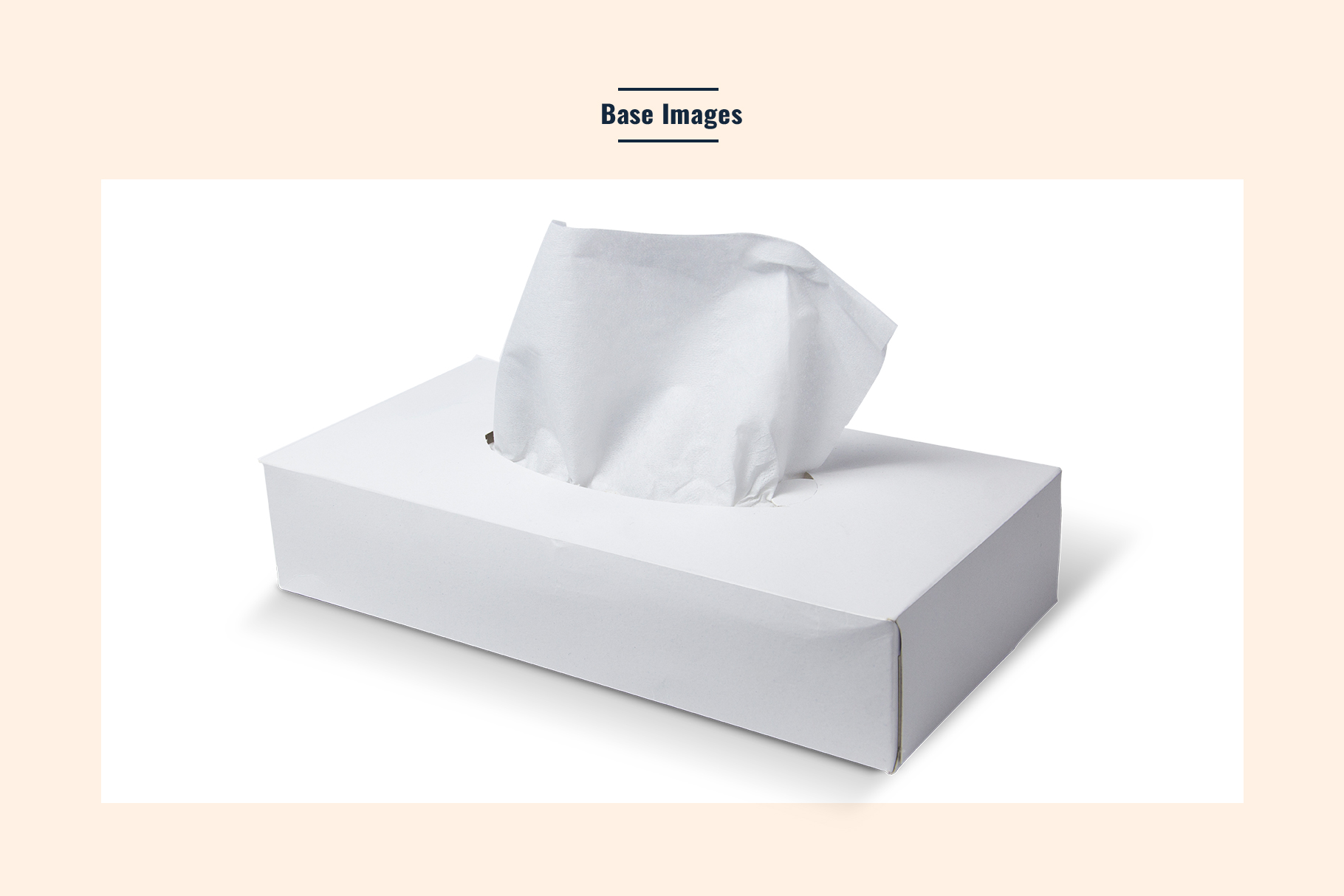 base image of the tissue paper box packaging mockup