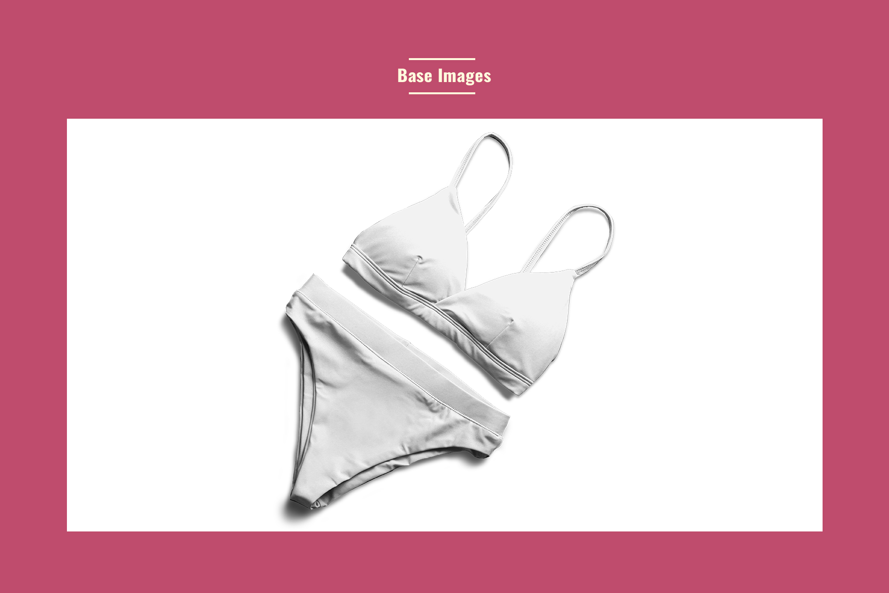 base image of the flat lay womens bikini mockup