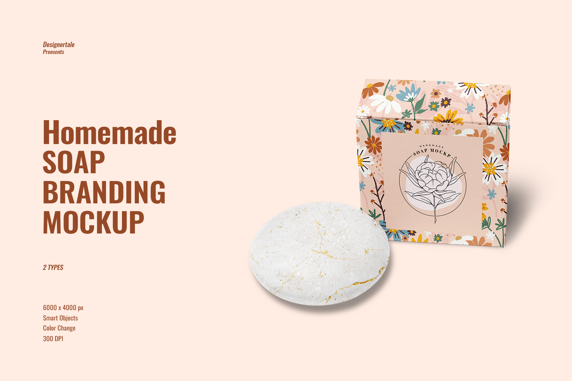 homemade soap branding mockup