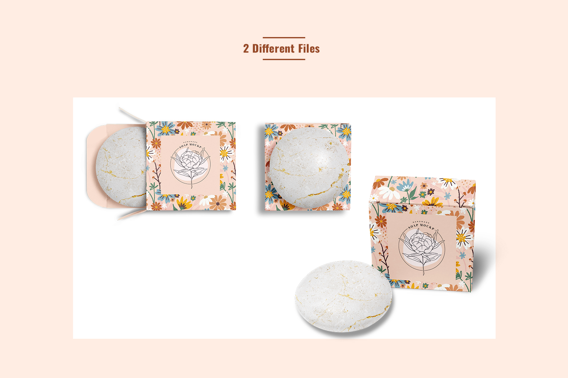 files included in the homemade soap branding mockup