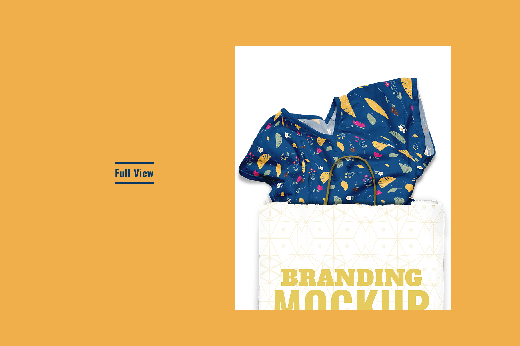 full view of the fashion apparel branding mockup