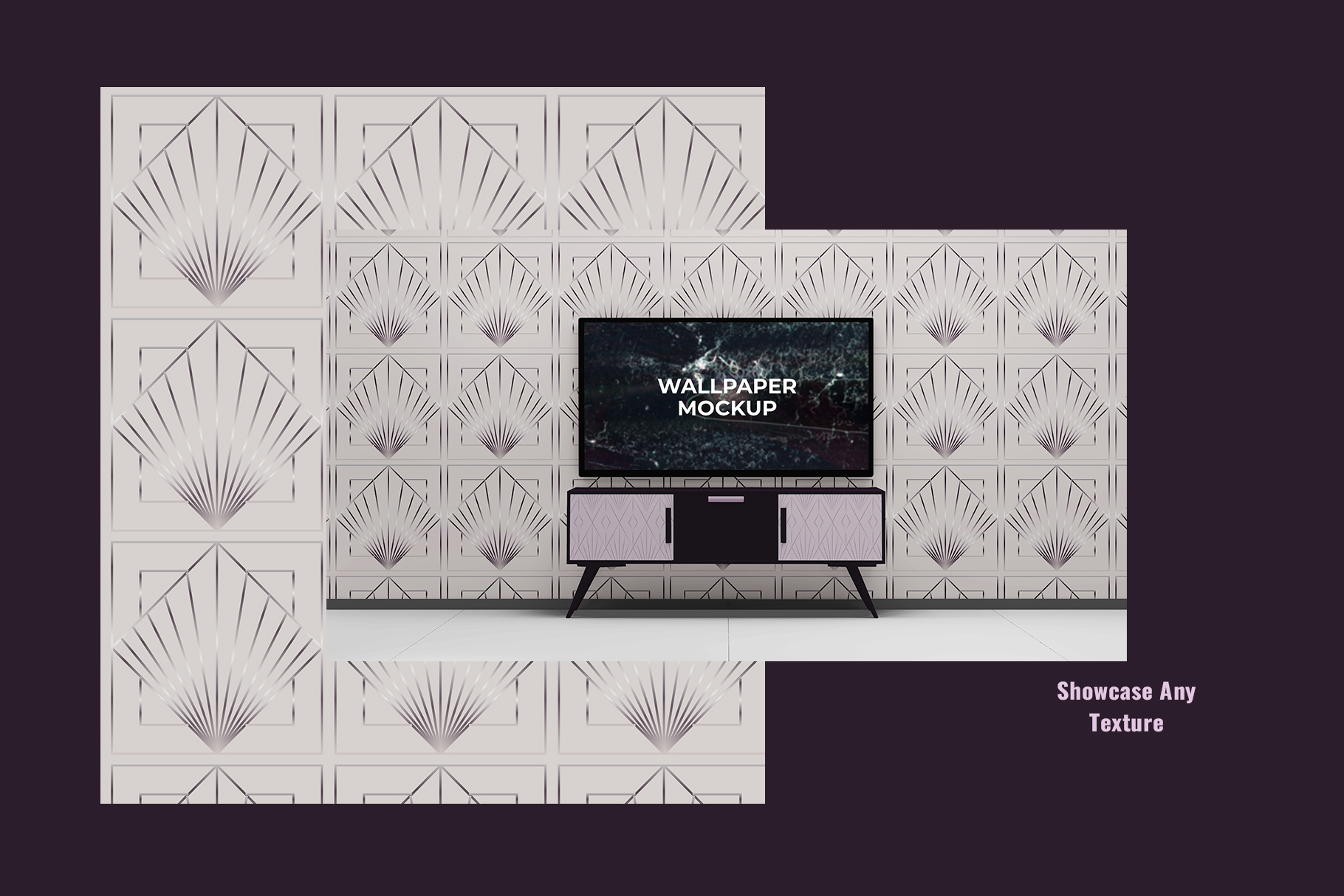 texture of the tv-unit-wallpaper-scene-mockup-preview-5