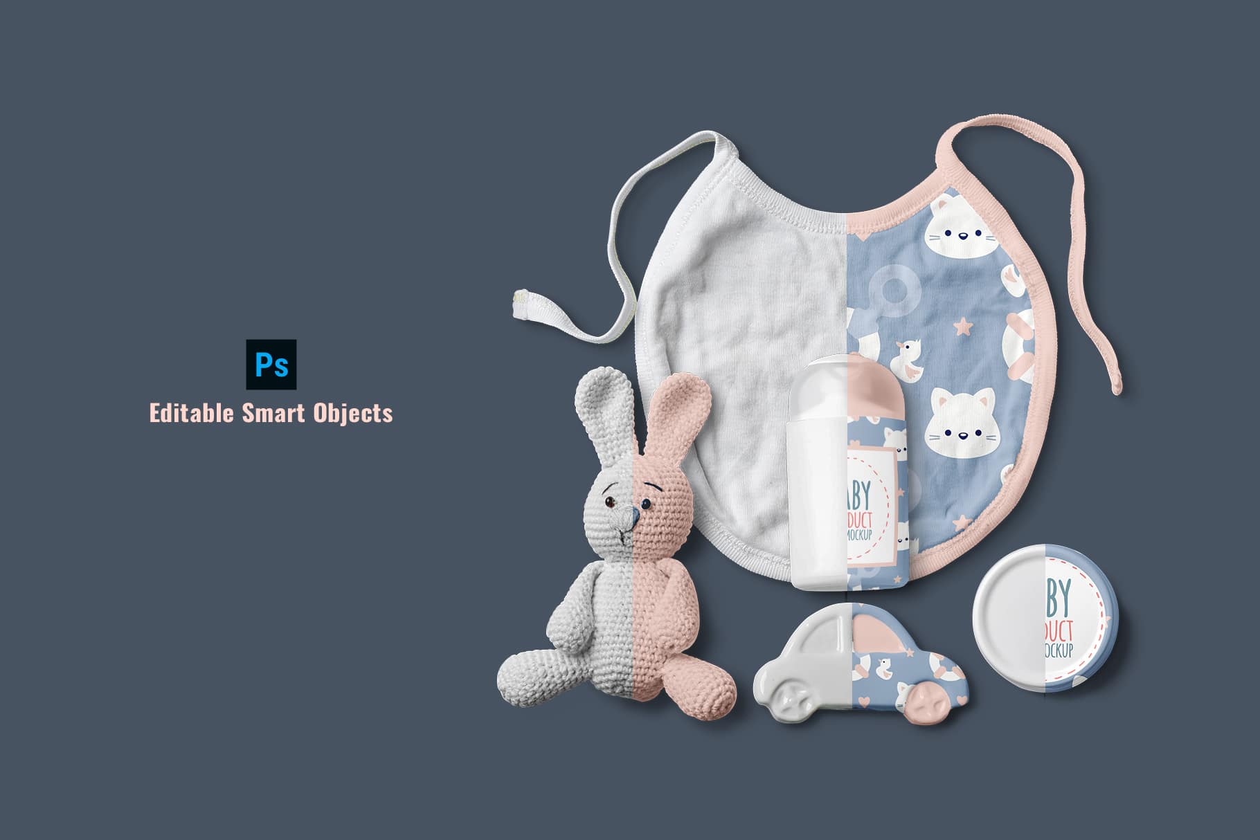 editable-smart-objects-of-the-top view-infant-kit-mockup-set-image-preview-2