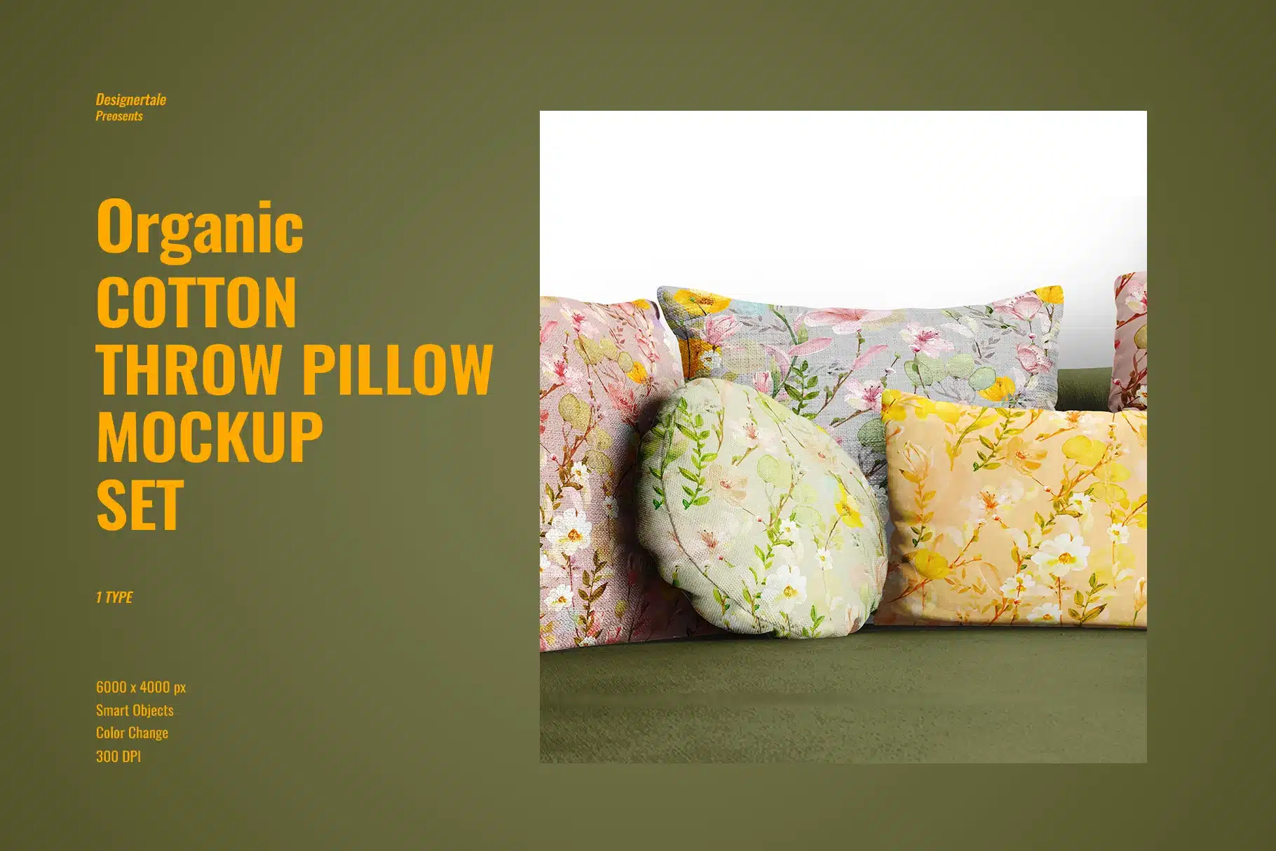 organic cotton throw pillow mockup set preview-1