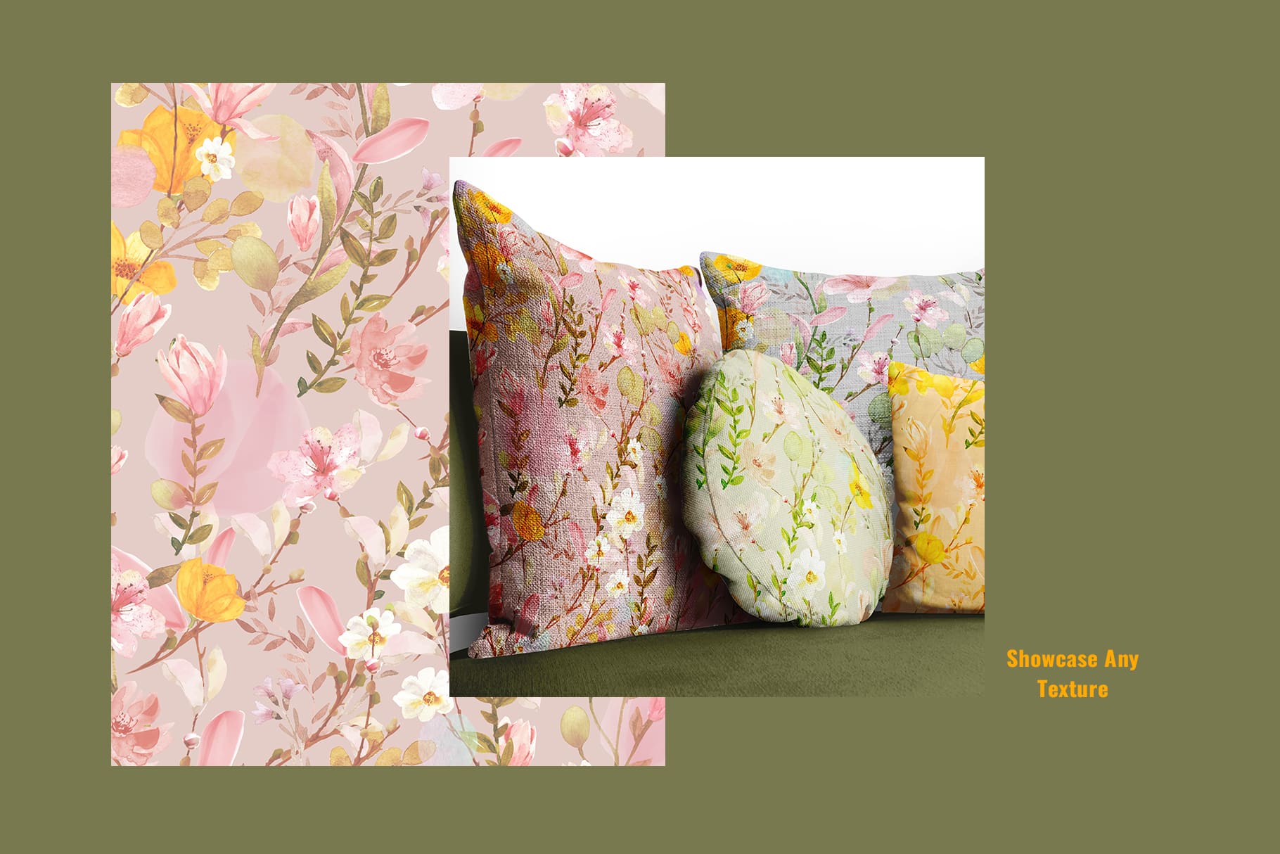 texture of the organic cotton throw pillow mockup set preview-5