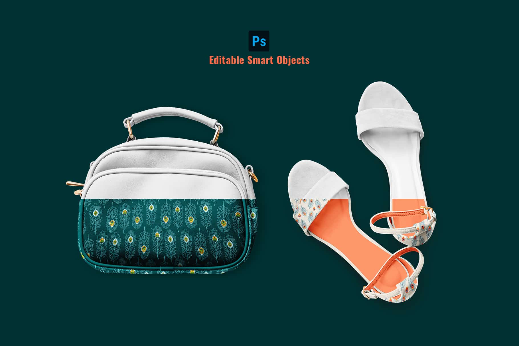 editable smart objects of the Womens Crossbody Sling Bag Mockup Set