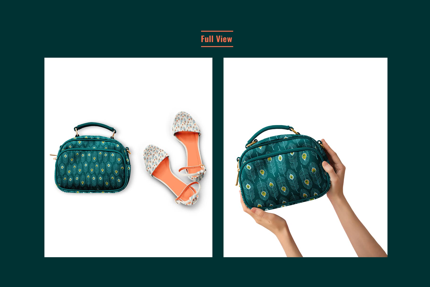 2 different files of the womens crossbody sling bag mockup set