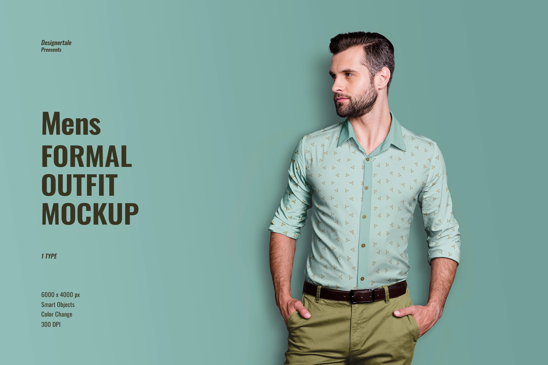 mens formal outfit mockup