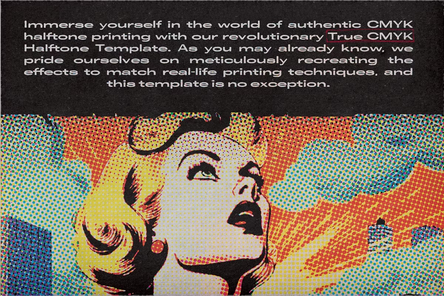 True CMYK Halftone Template image preview 2