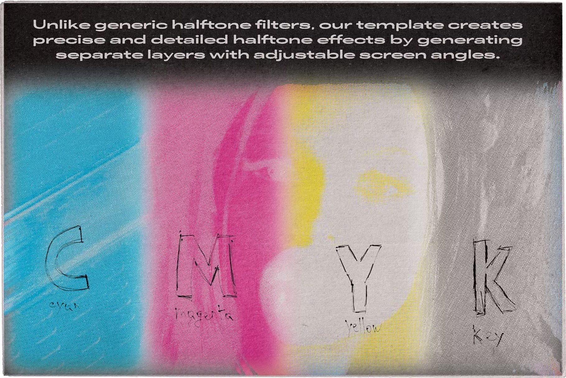 True CMYK Halftone Template image preview 3