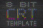 8 bit CRT Template PSD preview 1