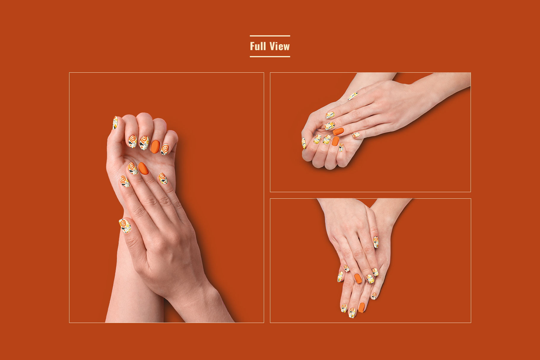 full view of square-gel-nail-art-mockup-set