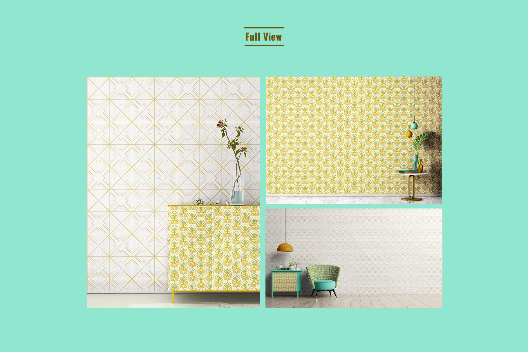 full view files of the wallpaper scene mockup pack