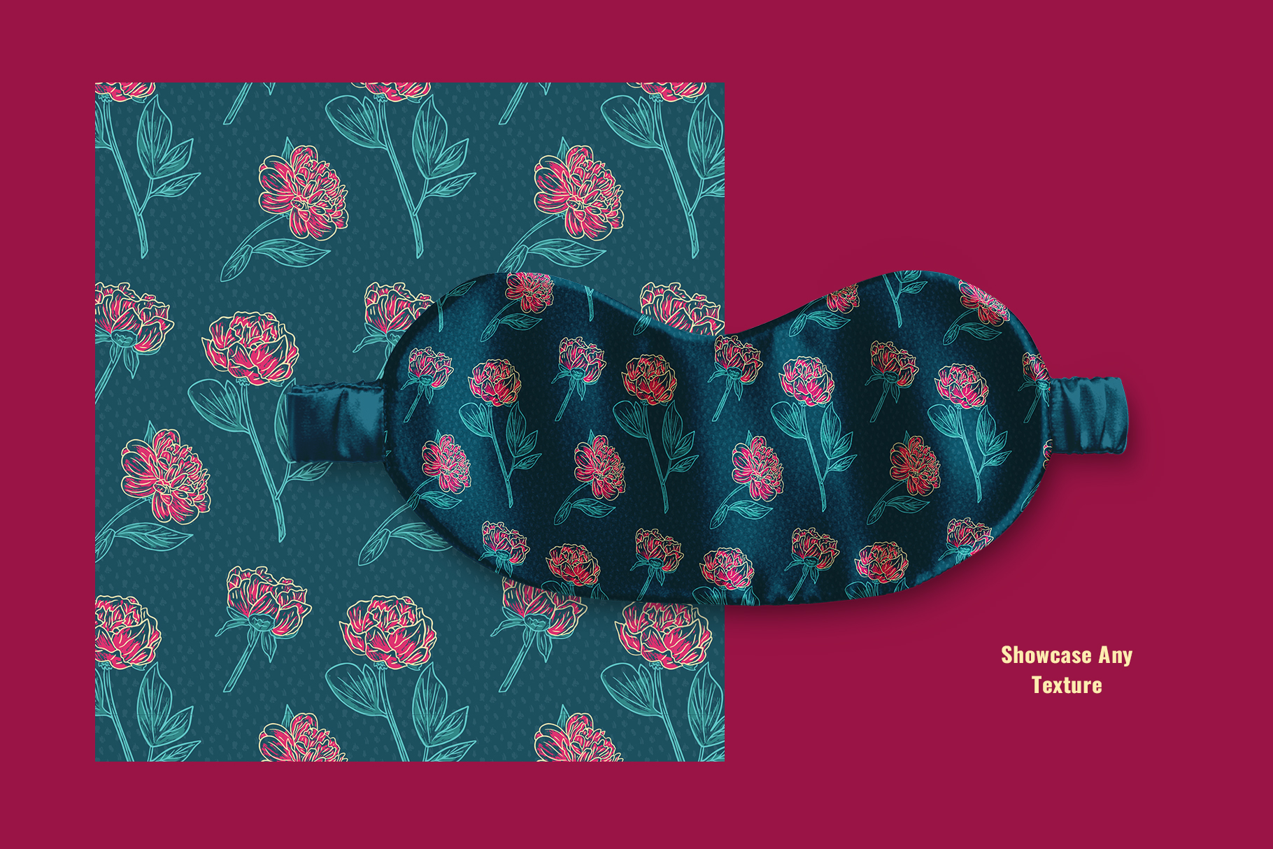 application of the soothing sleeping mask mockup set