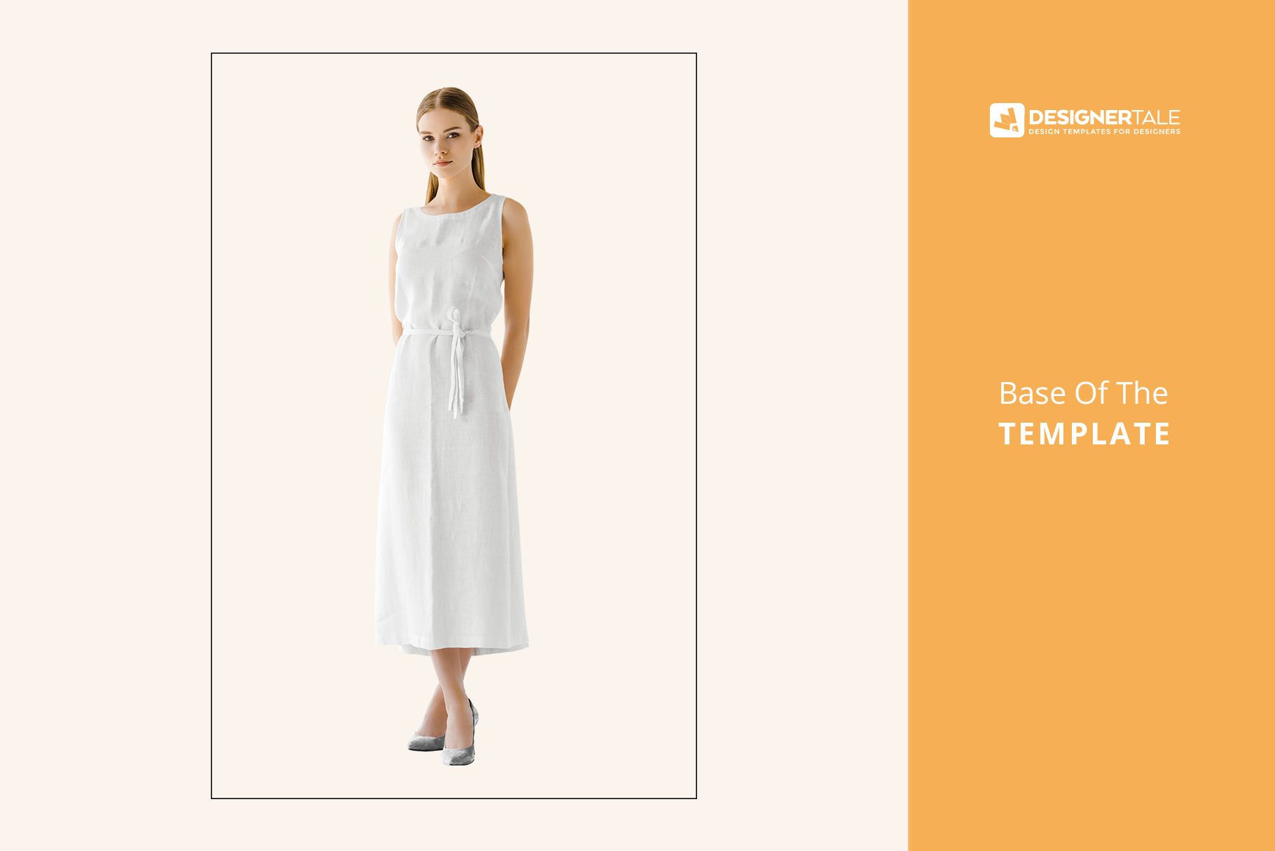base image of women's sleeveless summer dress mockup